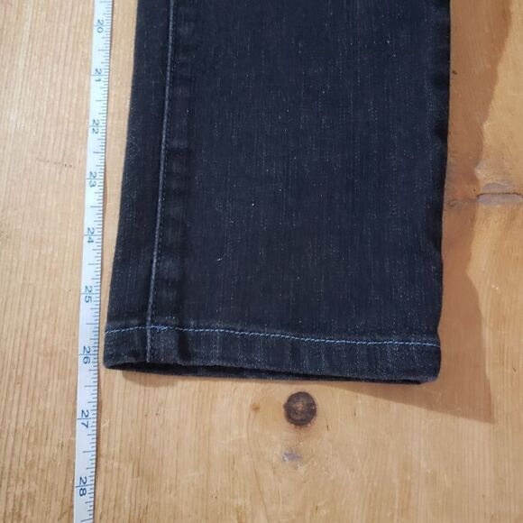 Eileen Fisher Size 6 Black Organic Cotton Skinny Jeans - Picture 9 of 10